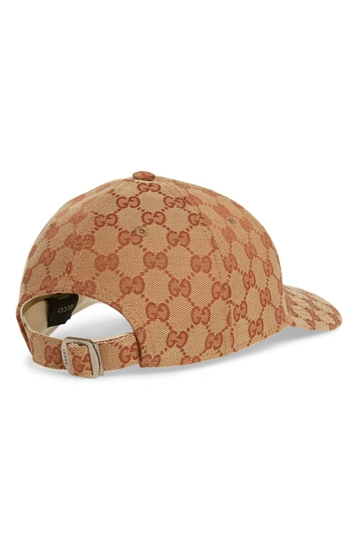 Shop Gucci La Original Gg Canvas Baseball Cap - Brown In Crystal