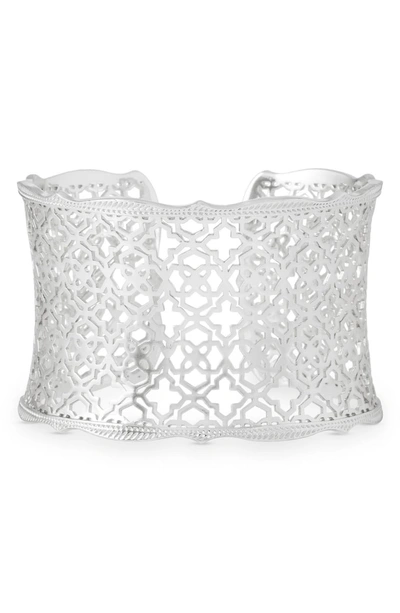 Shop Kendra Scott Mystic Bazaar - Candice Wide Cuff In Silver Filigree