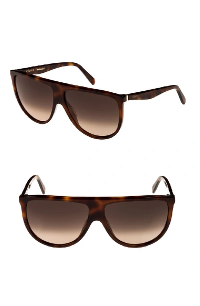 Shop Celine 62mm Pilot Sunglasses - Blonde Havana