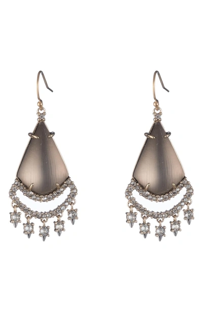 Shop Alexis Bittar Crystal Chandelier Earrings In Warm Grey