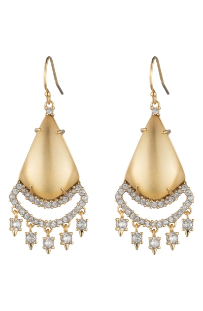 Shop Alexis Bittar Crystal Chandelier Earrings In Gold