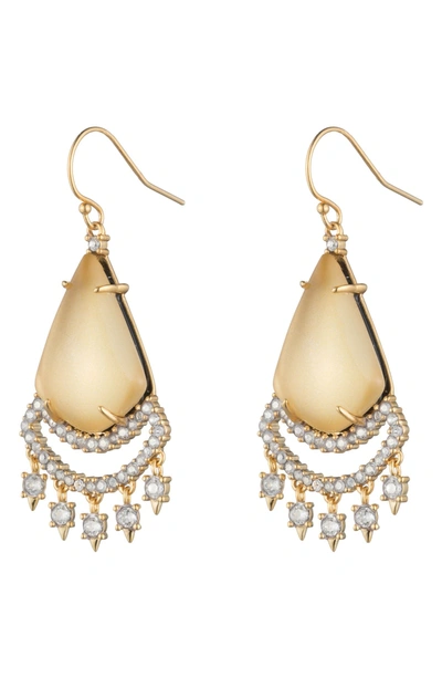 Shop Alexis Bittar Crystal Chandelier Earrings In Gold