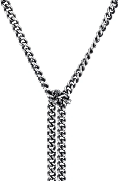 Shop Sheryl Lowe Labradorite Lariat Necklace In Sterling Silver