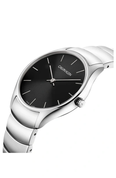 Shop Calvin Klein Classic Too Bracelet Watch, 32mm In Silver/ Black/ Silver