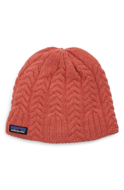 Shop Patagonia Cable Beanie - Red In Tomato