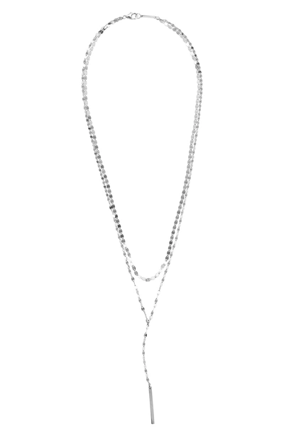 Shop Lana Jewelry Y-necklace In White Gold