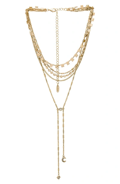 Shop Ettika Layered Lariat Necklace In Gold