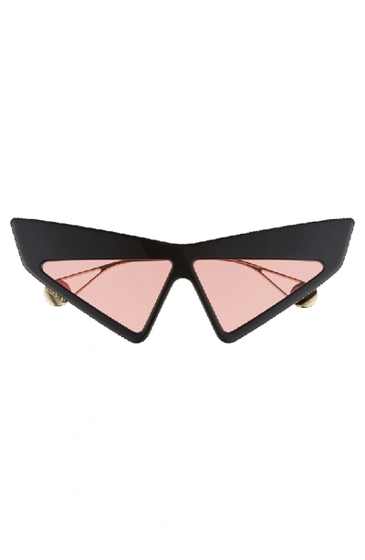 Shop Gucci 70mm Cat Eye Sunglasses - Black/swarovski W/solid Cherry