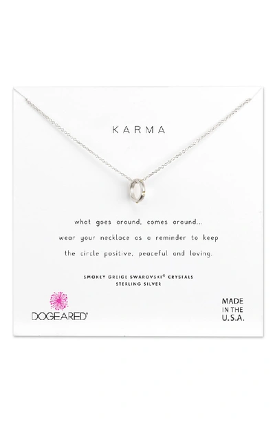 Shop Dogeared Karma Necklace In Silver