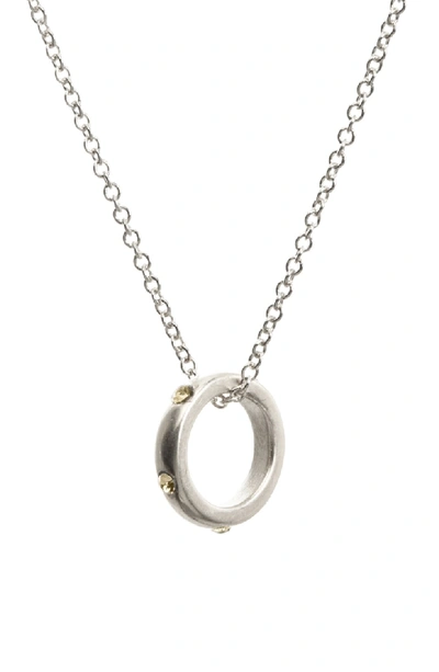 Shop Dogeared Karma Necklace In Silver