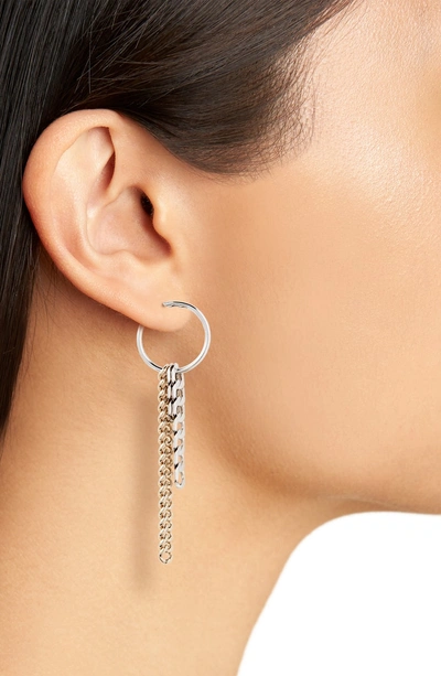 Shop Justine Clenquet Jane Hoop Earrings In Silver