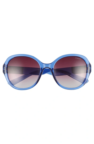Shop Polaroid 55mm Polarized Round Sunglasses - Blue