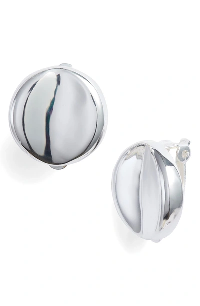 Shop Argento Vivo Button Earrings In Silver