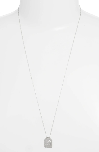 Shop Jennifer Zeuner Jewelry Kiana Zodiac Pendant Necklace In Aquarius-silver