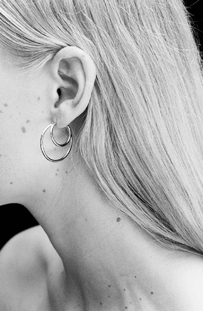 Shop Sophie Buhai Double Layer Hoop Earrings In Sterling Silver