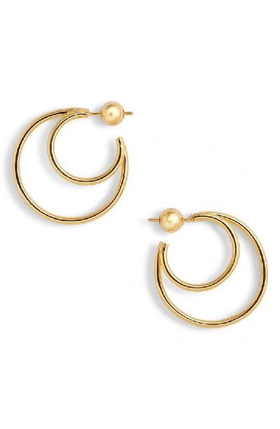 Shop Sophie Buhai Double Layer Hoop Earrings In 18k Gold Vermeil