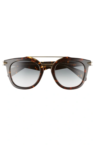 Shop Rag & Bone 50mm Round Aviator Sunglasses - Dark Havana