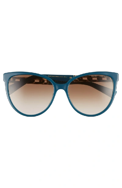 Shop Marc Jacobs 57mm Gradient Cat Eye Sunglasses - Blue