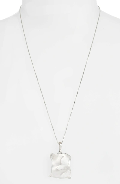 Shop Faris Tag Pendant Necklace In Sterling Silver