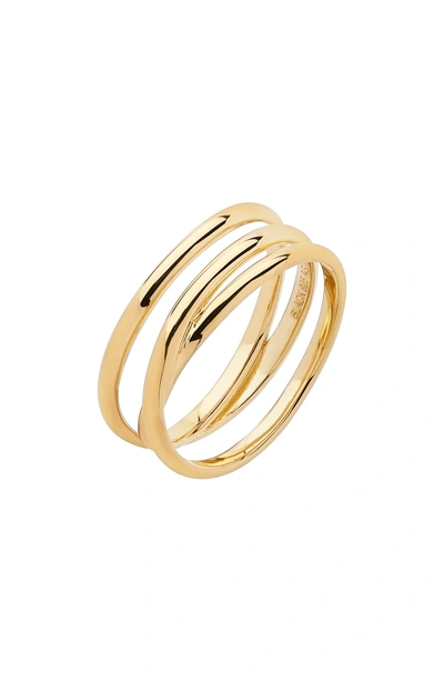 Shop Maria Black Heroes Emily Wrap Ring In High Polished Gold
