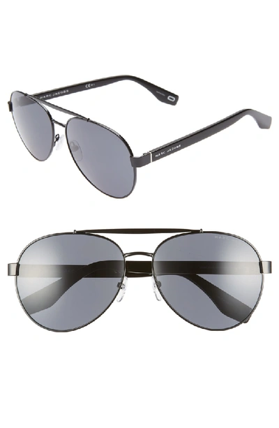 Shop Marc Jacobs 60mm Aviator Sunglasses In Black