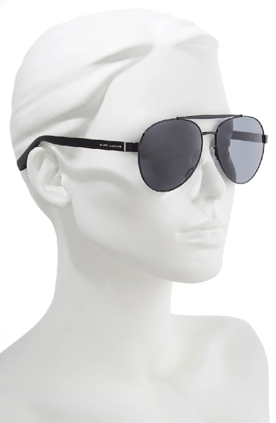 Shop Marc Jacobs 60mm Aviator Sunglasses In Black