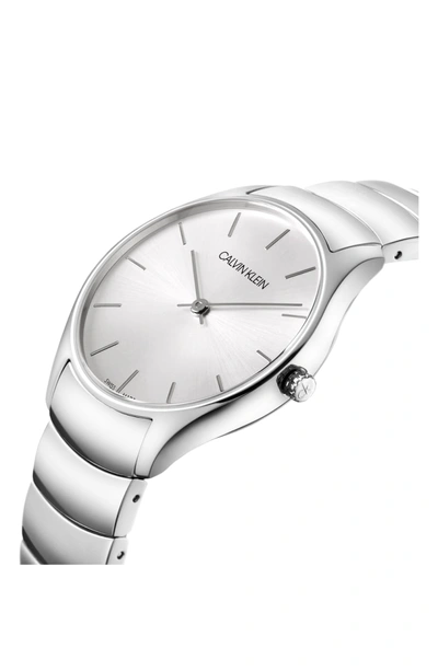 Shop Calvin Klein Classic Too Bracelet Watch, 32mm In Silver