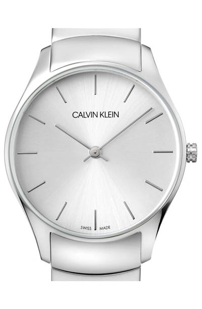 Shop Calvin Klein Classic Too Bracelet Watch, 32mm In Silver