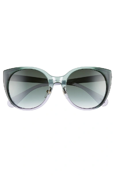 Shop Gucci 54mm Cat Eye Sunglasses - Sage/ Lilac/ Green Gradient