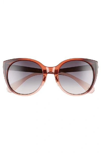 Shop Gucci 54mm Cat Eye Sunglasses - Rust/ Nude/ Grey Gradient