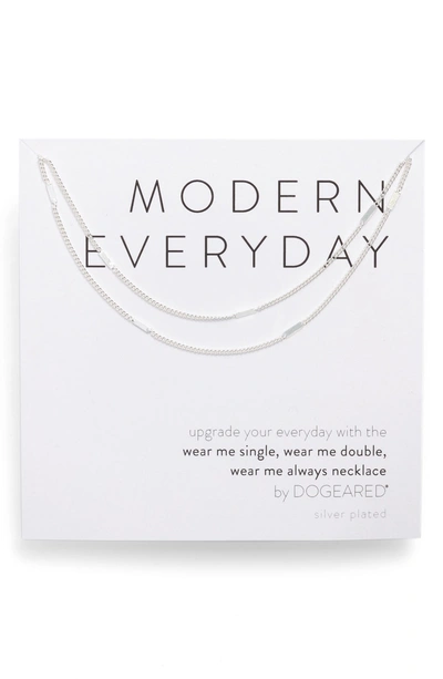 Shop Dogeared Modern Everyday Wear Me Necklace In Silver