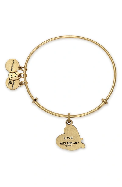 Shop Alex And Ani Love Expandable Charm Bracelet In Gold