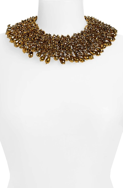 Shop Panacea Crystal Statement Collar Necklace In Gold