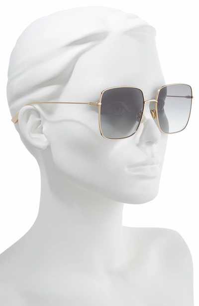 Shop Dior Stellaire 59mm Square Sunglasses In Rose Gold