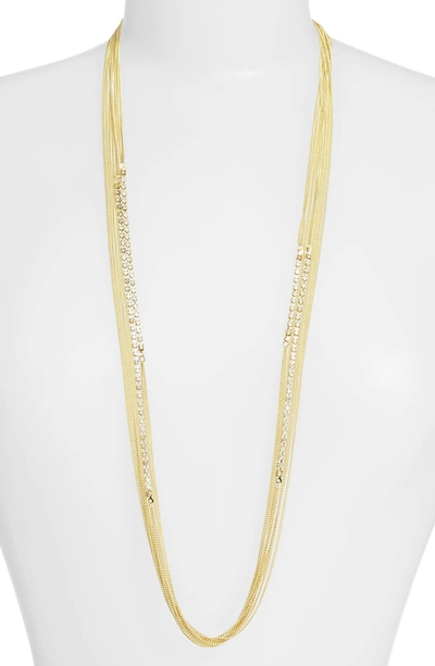 Shop Lisa Freede Crystals & Chains Necklace In Gold