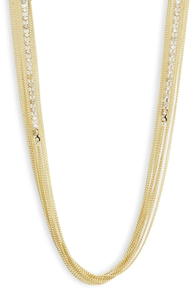 Shop Lisa Freede Crystals & Chains Necklace In Gold