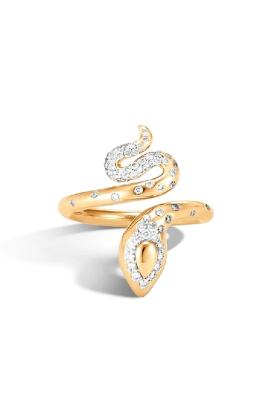 Shop John Hardy Legends Cobra Diamond Pave Ring In Gold/ Diamond