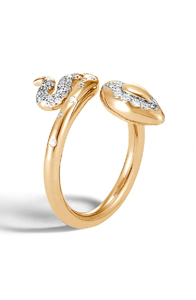 Shop John Hardy Legends Cobra Diamond Pave Ring In Gold/ Diamond