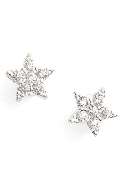 Shop Estella Bartlett Shine Bright Star Stud Earrings In Silver