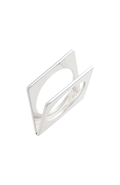 Shop Jenny Bird For The Love Square Ring In Silver