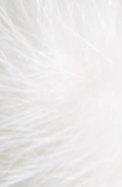 Shop Jocelyn Genuine Mink Pom Ponytail Holder In White/ White