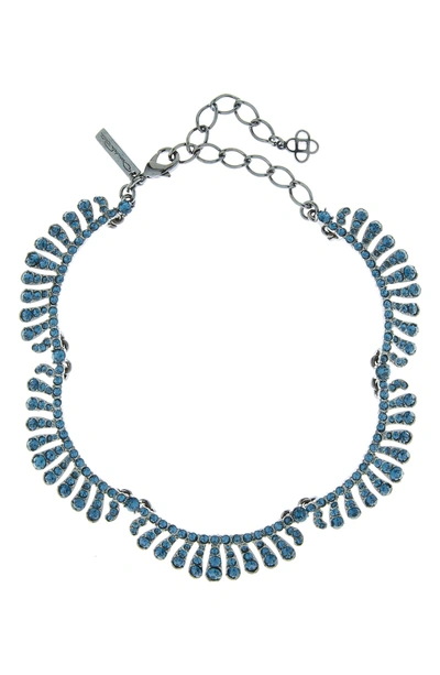 Shop Oscar De La Renta Crystal Collar Necklace In Montana
