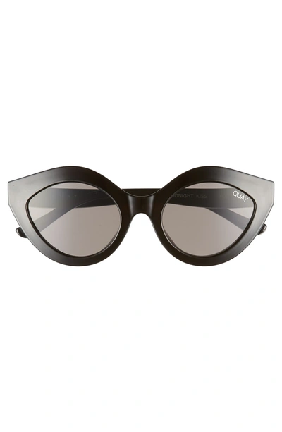 Shop Quay Goodnight Kiss Cat Eye Sunglasses In Black / Smoke