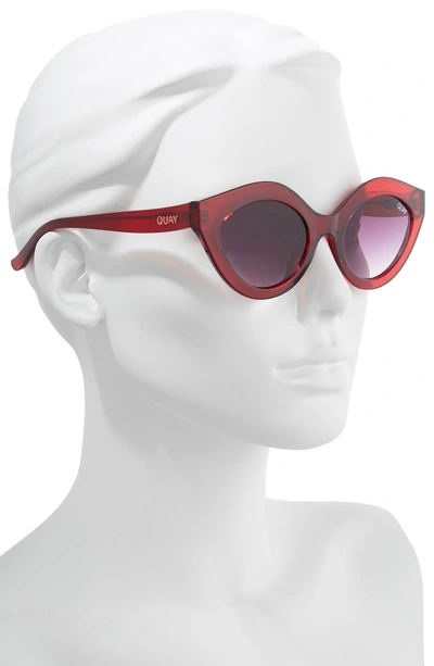 Shop Quay Goodnight Kiss Cat Eye Sunglasses In Red / Purple Fade