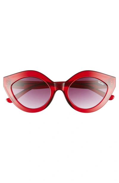 Shop Quay Goodnight Kiss Cat Eye Sunglasses In Red / Purple Fade