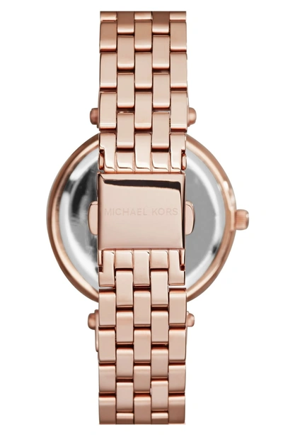 Shop Michael Kors 'mini Darci' Round Bracelet Watch, 33mm In Rose Gold