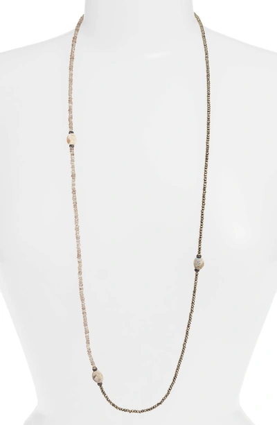 Shop Armenta New World Pyrite Opal Beaded Necklace In Silver