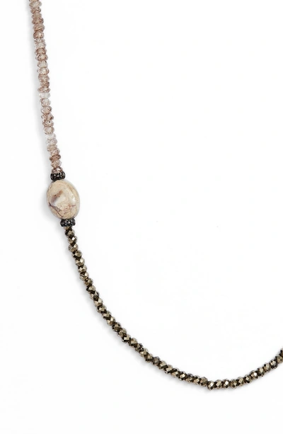 Shop Armenta New World Pyrite Opal Beaded Necklace In Silver