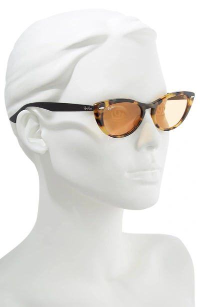 Shop Ray Ban Nina 54mm Cat Eye Sunglasses In Havana Gialla Solid