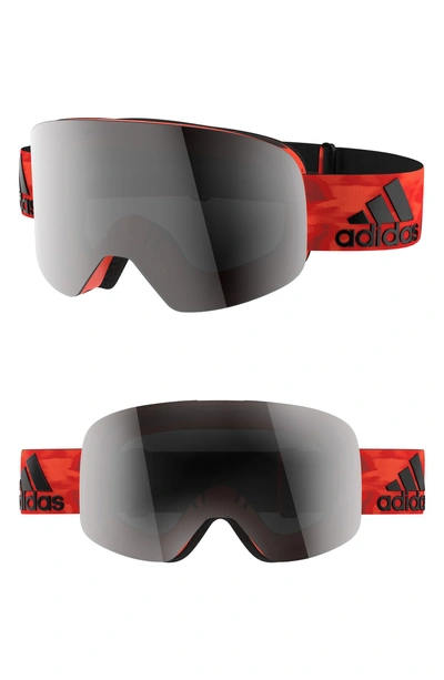 Shop Adidas Originals Backland Spherical Mirrored Snowsports Goggles - Energy Black/ Black